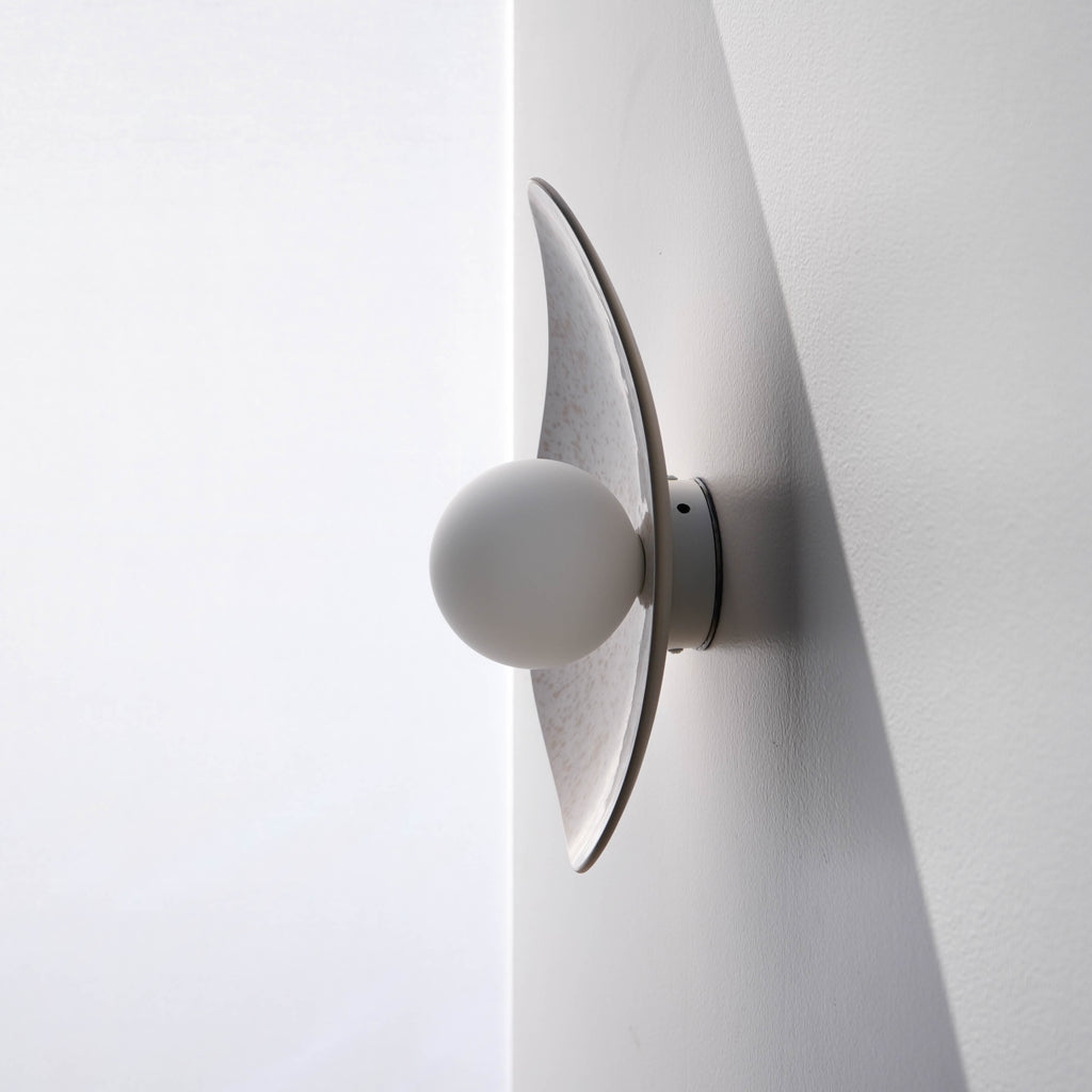 Pearl White Speckle Ceramic Wall Lamp / Sconce