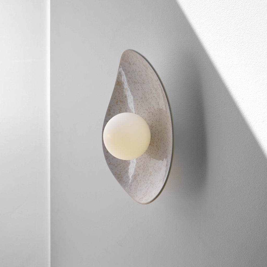 Pearl White Speckle Ceramic Wall Lamp / Sconce