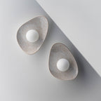 Pearl White Speckle Ceramic Wall Lamp / Sconce