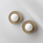 Aplique de pared/lámpara de pared de cerámica beige hecha a mano