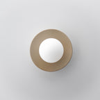 Aplique de pared/lámpara de pared de cerámica beige hecha a mano
