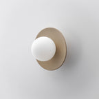 Aplique de pared/lámpara de pared de cerámica beige hecha a mano