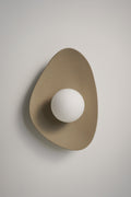 Handmade Beige Ceramic Wall Light / Sconce