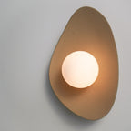 Handmade Beige Ceramic Wall Light / Sconce