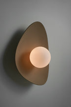Handmade Beige Ceramic Wall Light / Sconce