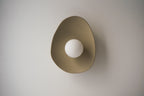 Handmade Beige Ceramic Wall Light / Sconce