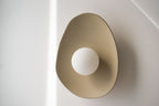 Handmade Beige Ceramic Wall Light / Sconce