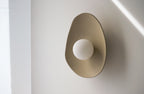 Handmade Beige Ceramic Wall Light / Sconce