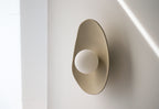 Handmade Beige Ceramic Wall Light / Sconce
