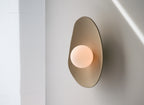 Handmade Beige Ceramic Wall Light / Sconce