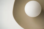 Handmade Beige Ceramic Wall Light / Sconce