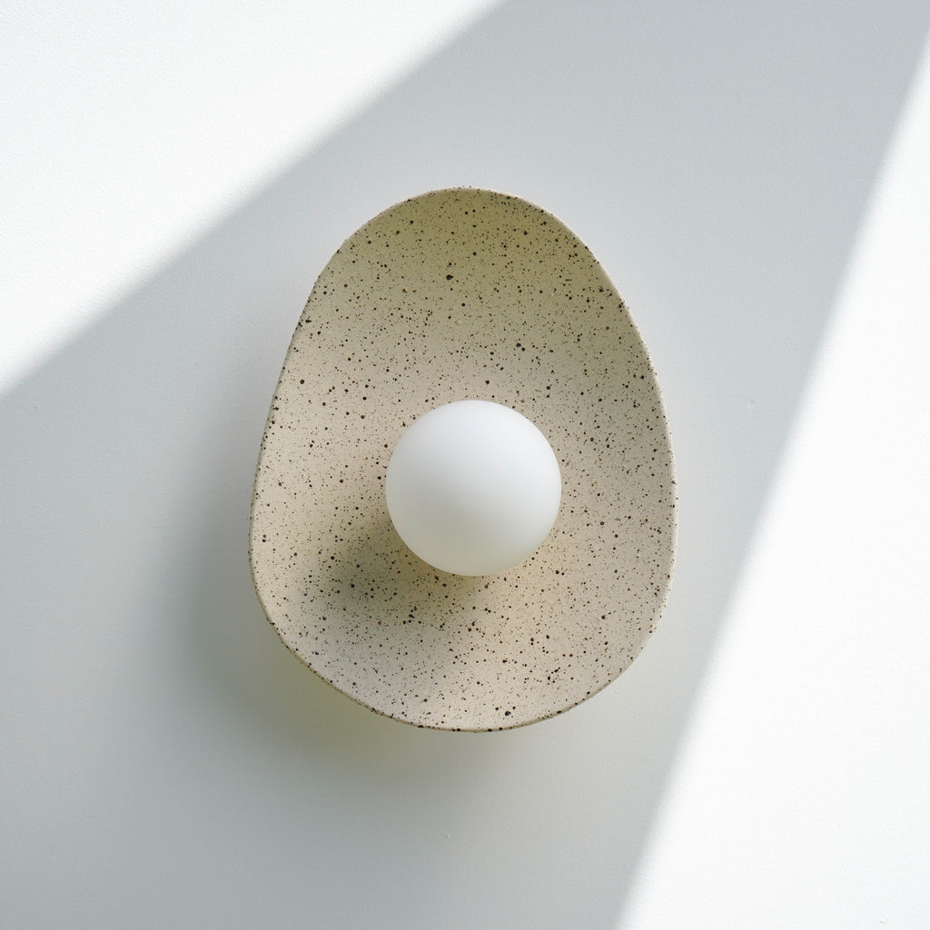 Speckled Ceramic Wall Light / Sconce