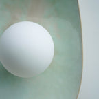 Soft Green Tones Ceramic Wall Lamp / Sconce
