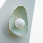 Soft Green Tones Ceramic Wall Lamp / Sconce