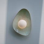 Soft Green Tones Ceramic Wall Lamp / Sconce