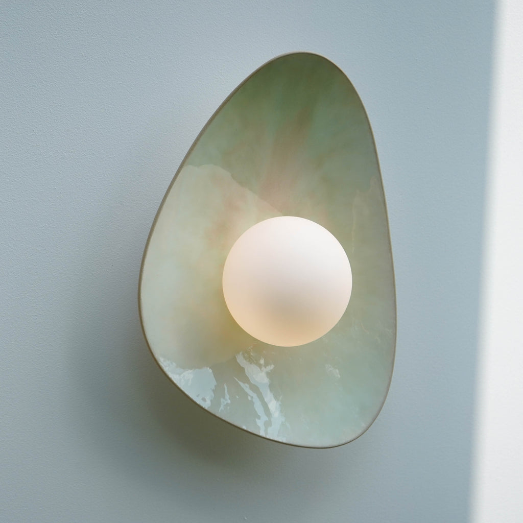 Soft Green Tones Ceramic Wall Lamp / Sconce