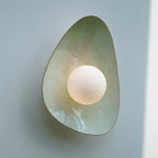 Soft Green Tones Ceramic Wall Lamp / Sconce
