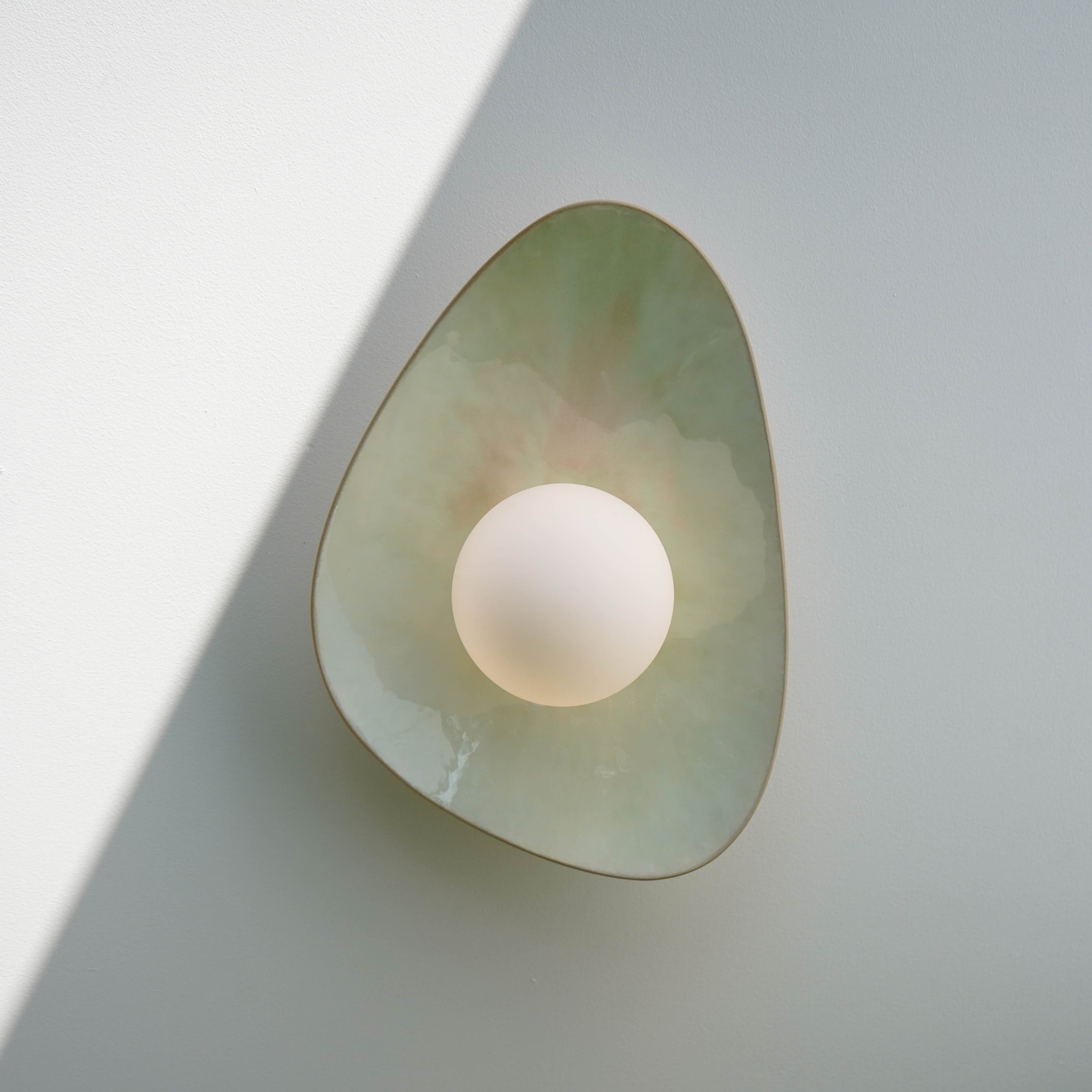 Soft Green Tones Ceramic Wall Lamp / Sconce