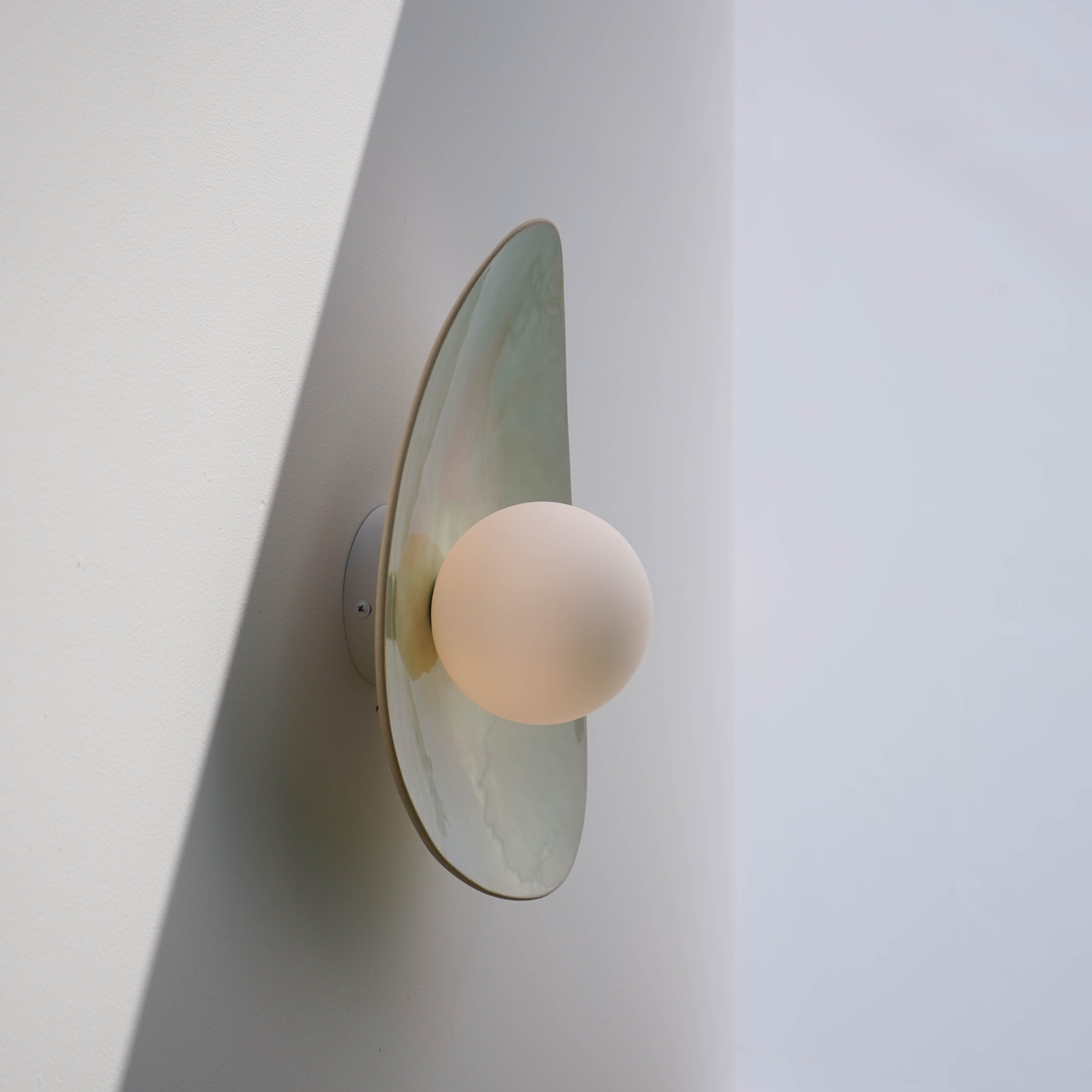 Soft Green Tones Ceramic Wall Lamp / Sconce