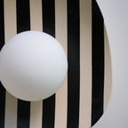 Black and White Striped Ceramic Wall Light / Sconce