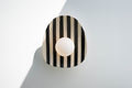 Black and White Striped Ceramic Wall Light / Sconce
