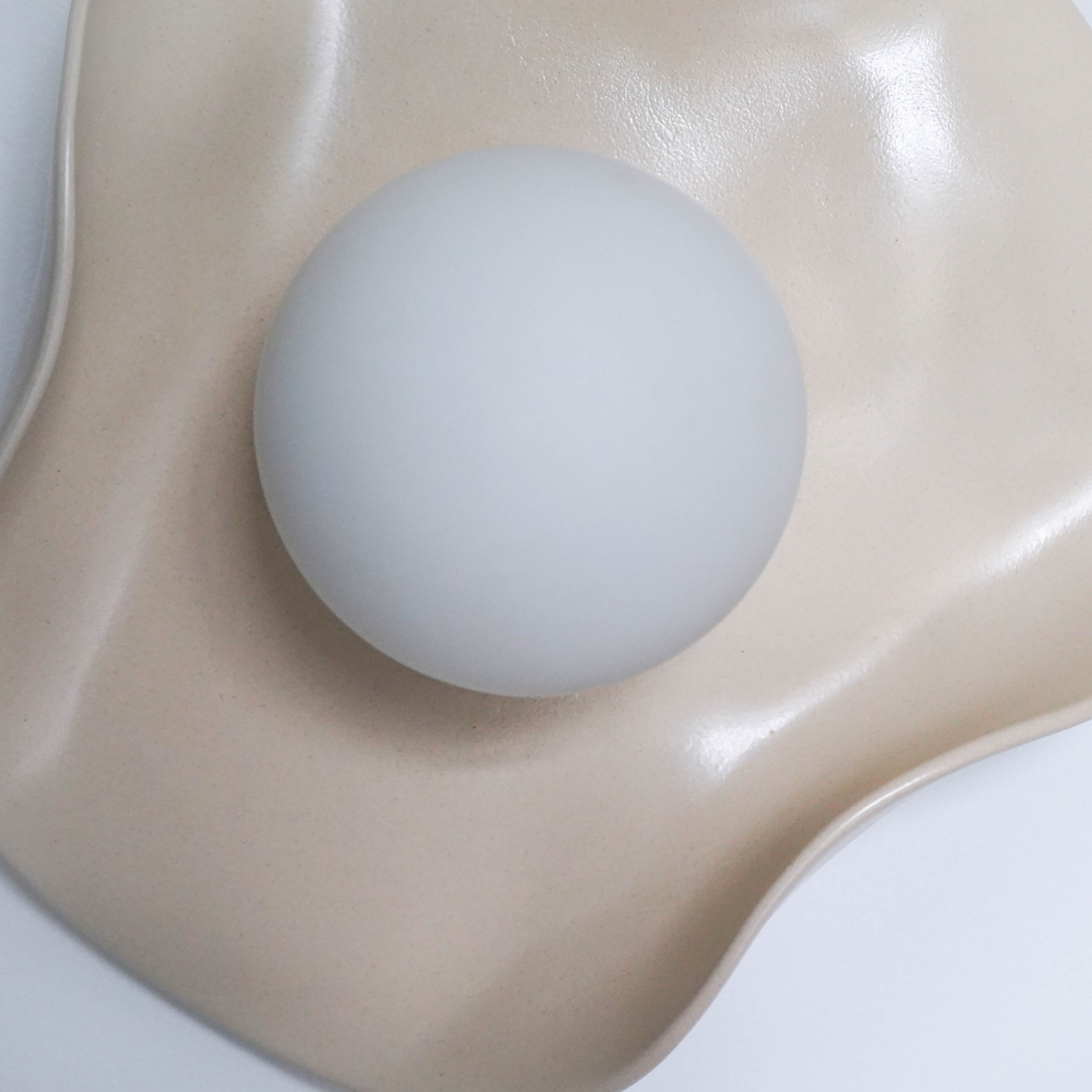 Creamy Nude Ceramic Wall Light / Sconce