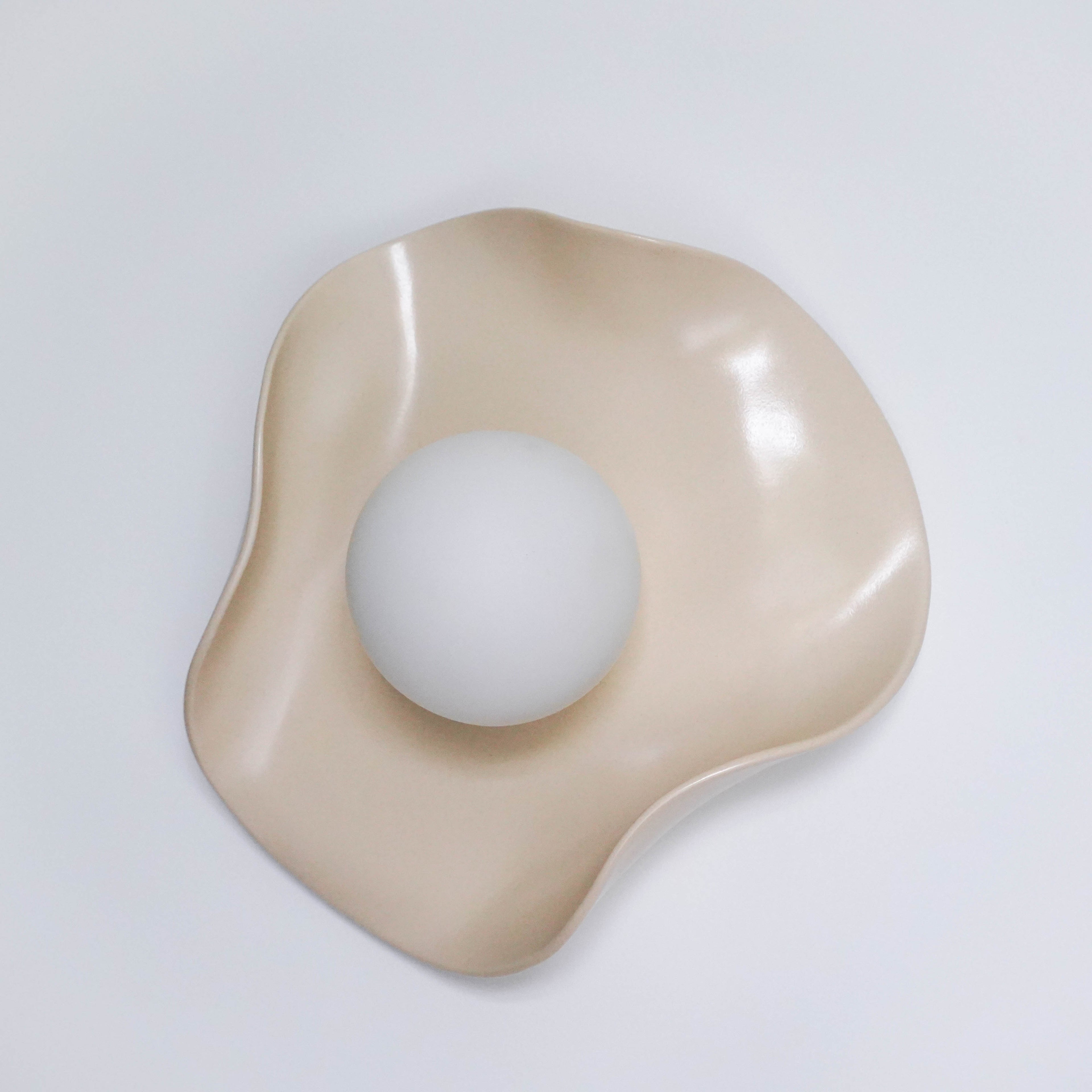 Creamy Nude Ceramic Wall Light / Sconce