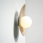 Handmade Beige Ceramic Wall Light / Sconce