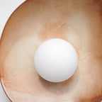 Warm Leather Brown Ceramic Wall Lamp / Sconce