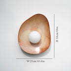 Warm Leather Brown Ceramic Wall Lamp / Sconce