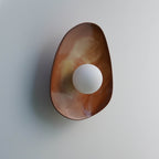 Applique murale en céramique marron effet cuir chaud