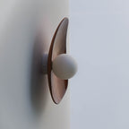 Applique murale en céramique marron effet cuir chaud