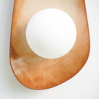 Warm Leather Brown Ceramic Wall Lamp / Sconce