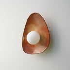 Warm Leather Brown Ceramic Wall Lamp / Sconce