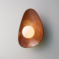 Warm Leather Brown Ceramic Wall Lamp / Sconce