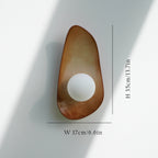 Warm Leather Brown Ceramic Wall Lamp / Sconce