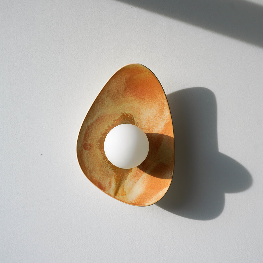 Sunset Coloured Handmade Ceramic Wall Lamp / Sconce