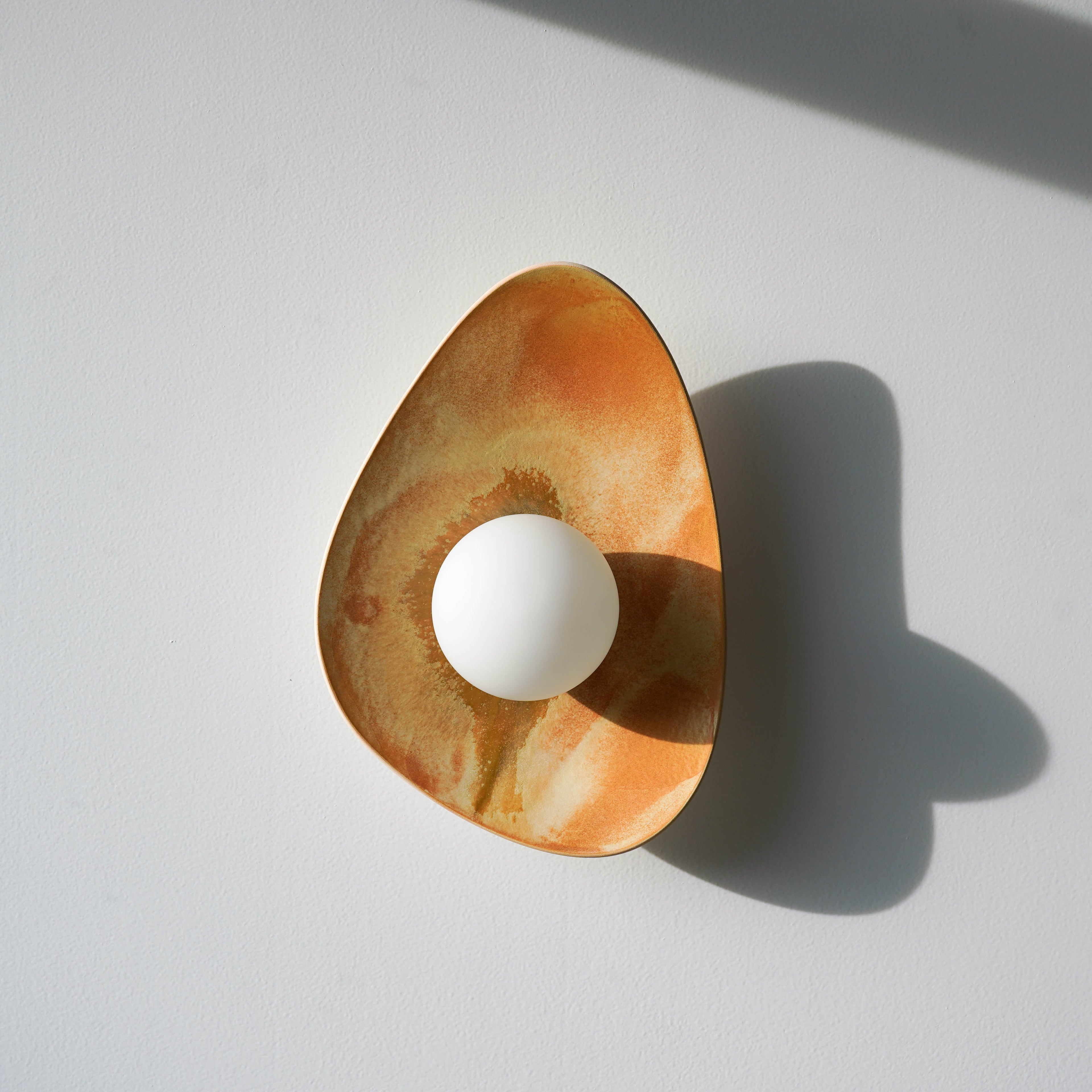 Sunset Coloured Handmade Ceramic Wall Lamp / Sconce