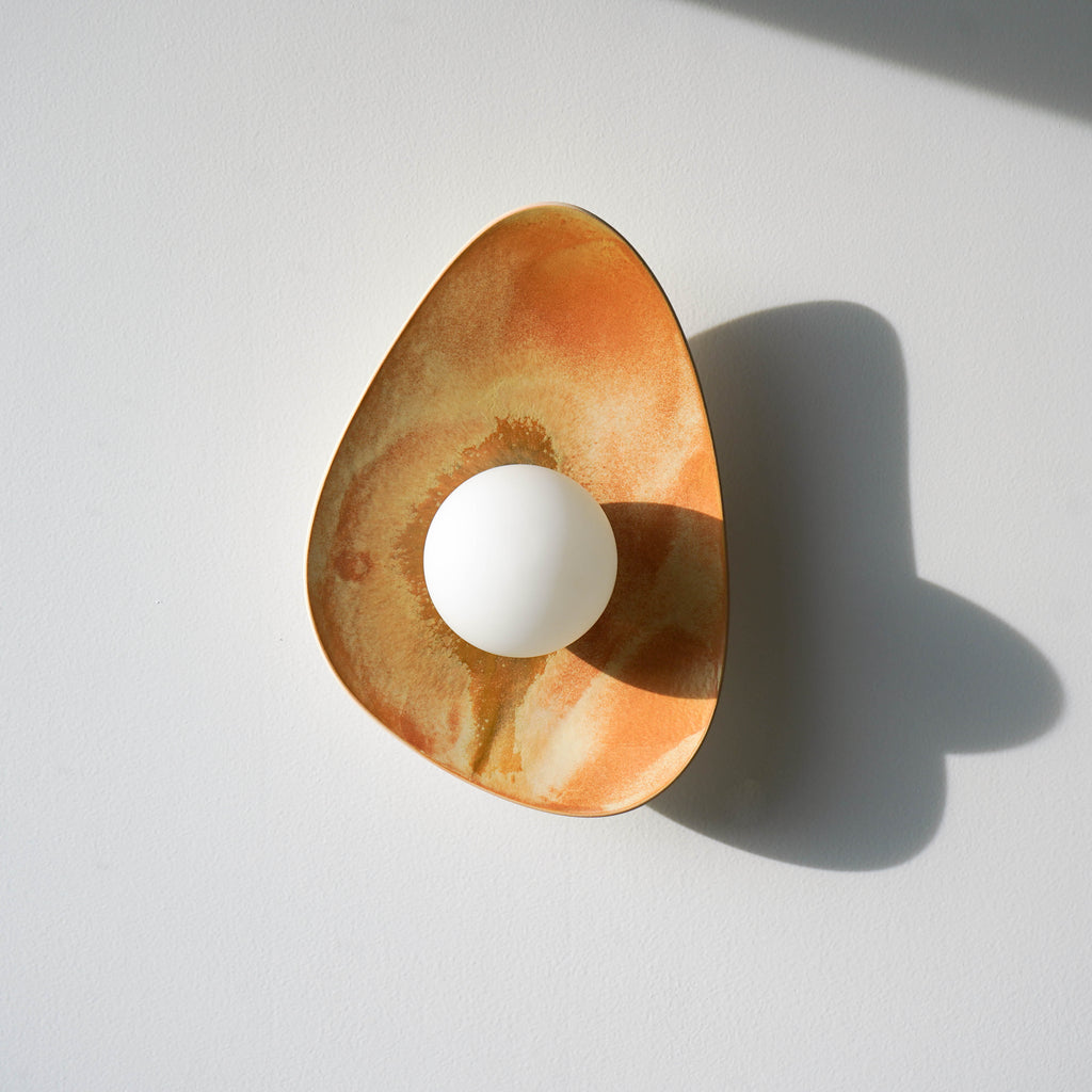 Sunset Coloured Handmade Ceramic Wall Lamp / Sconce