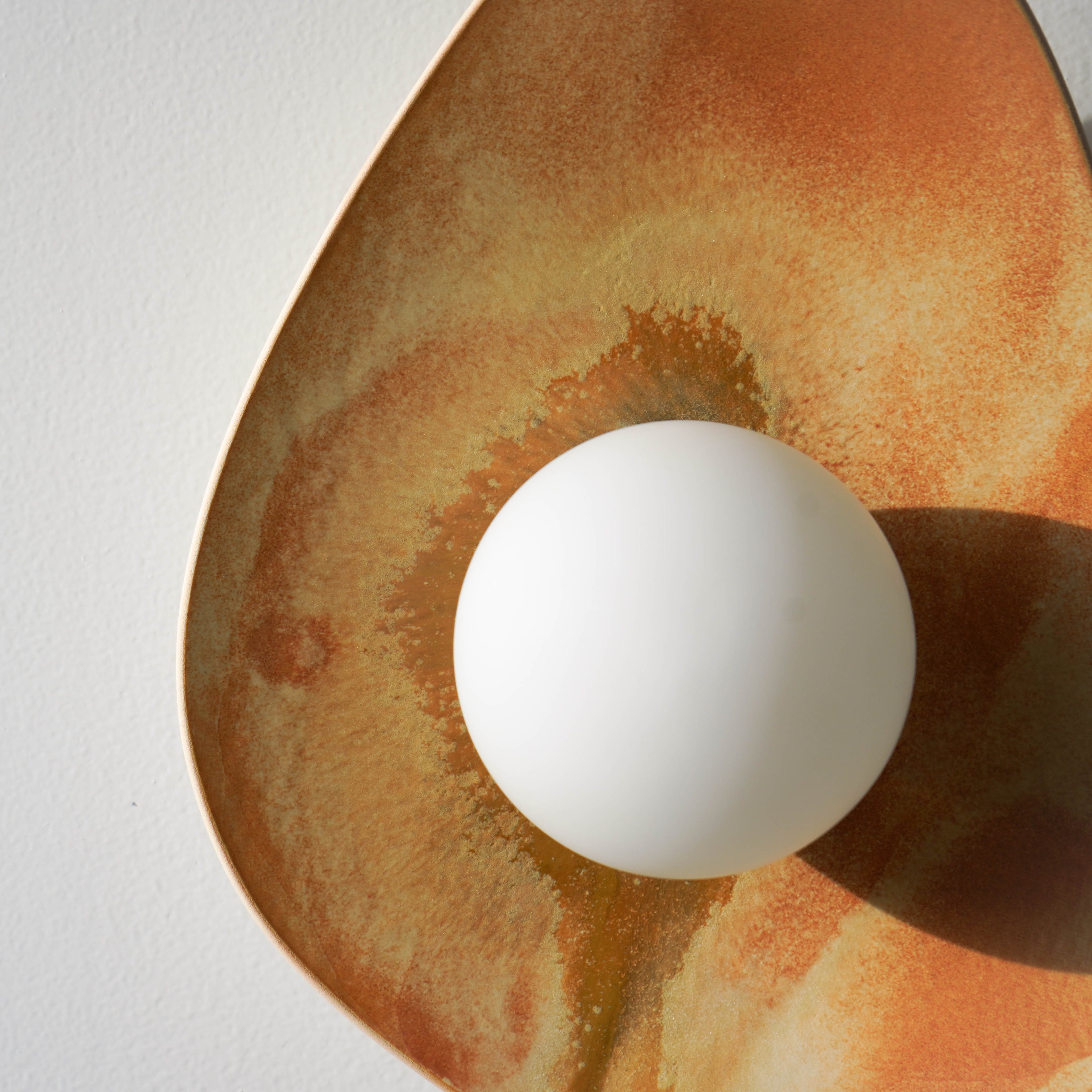 Sunset Coloured Handmade Ceramic Wall Lamp / Sconce