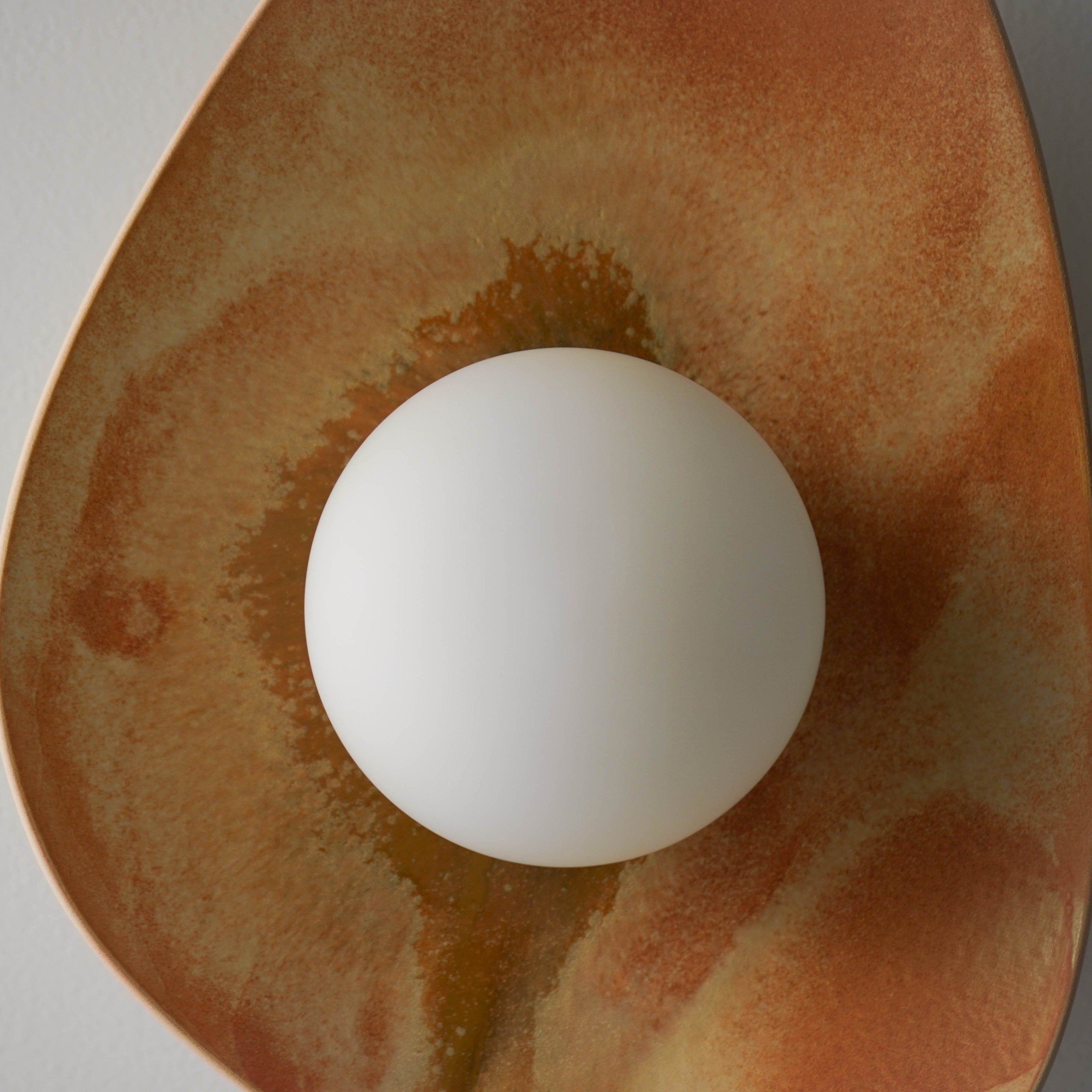 Sunset Coloured Handmade Ceramic Wall Lamp / Sconce