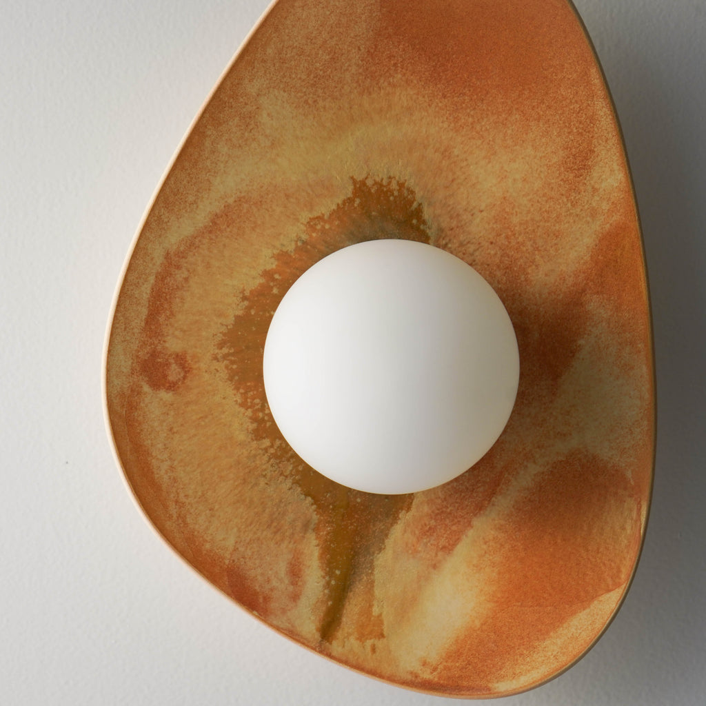 Sunset Coloured Handmade Ceramic Wall Lamp / Sconce