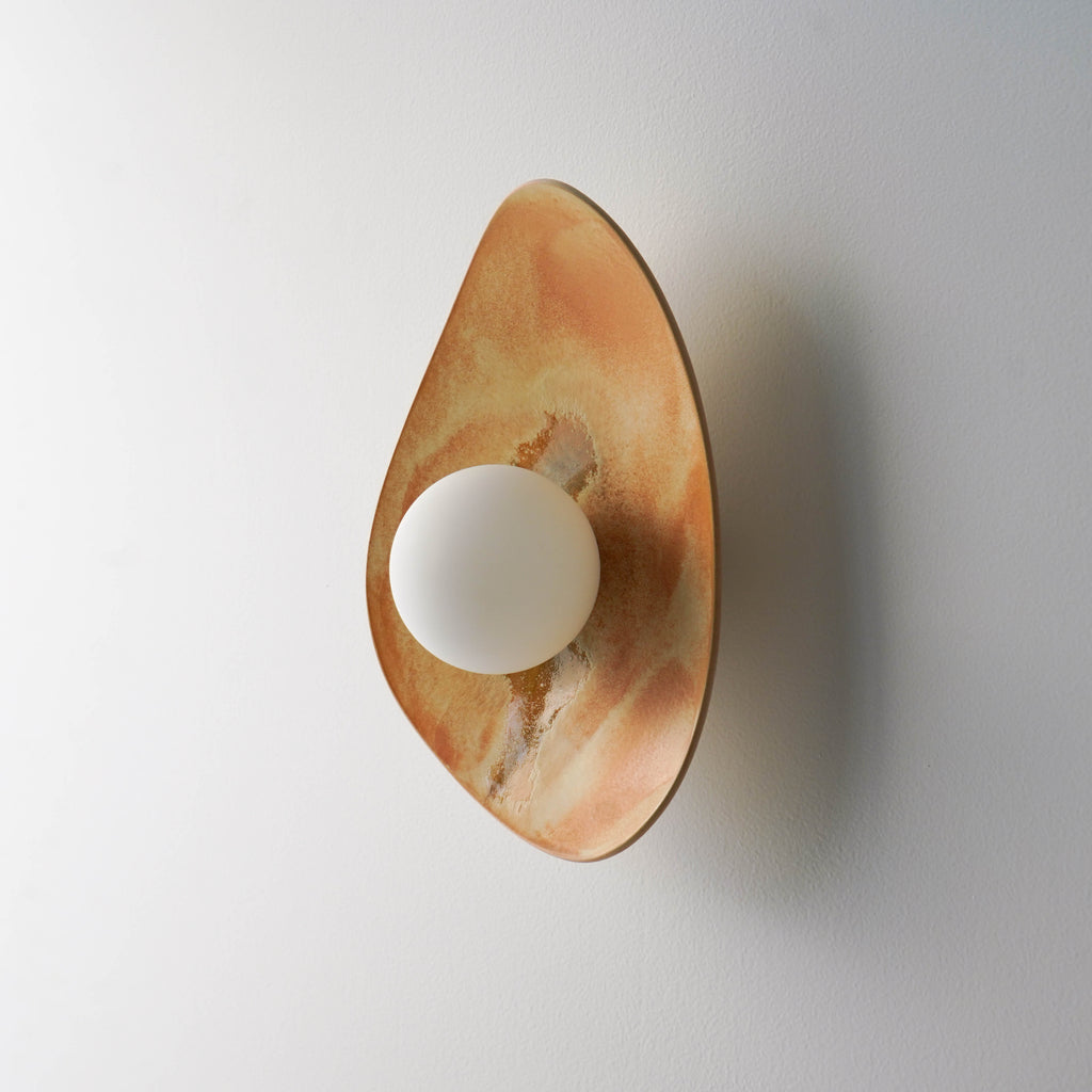 Sunset Coloured Handmade Ceramic Wall Lamp / Sconce
