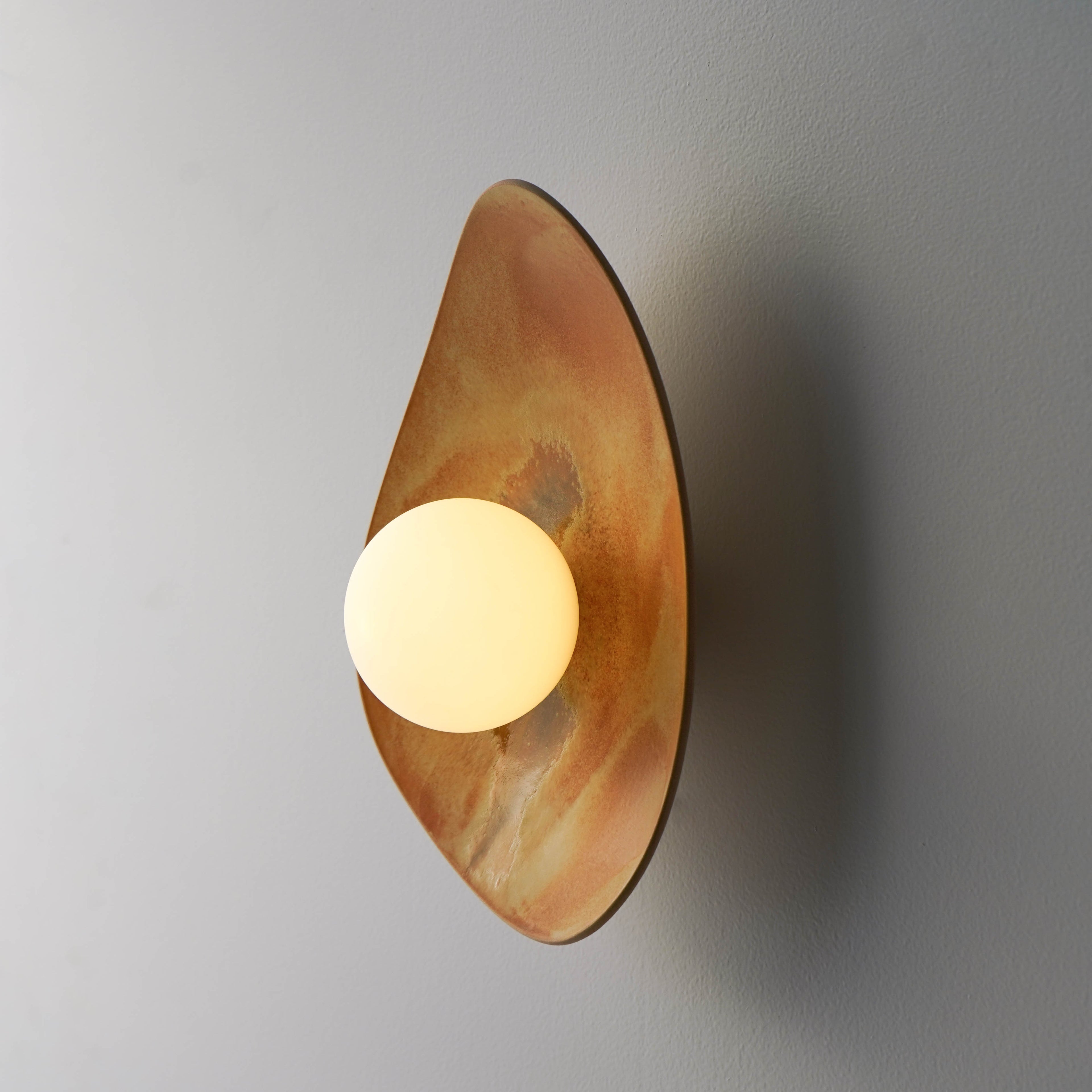 Sunset Coloured Handmade Ceramic Wall Lamp / Sconce