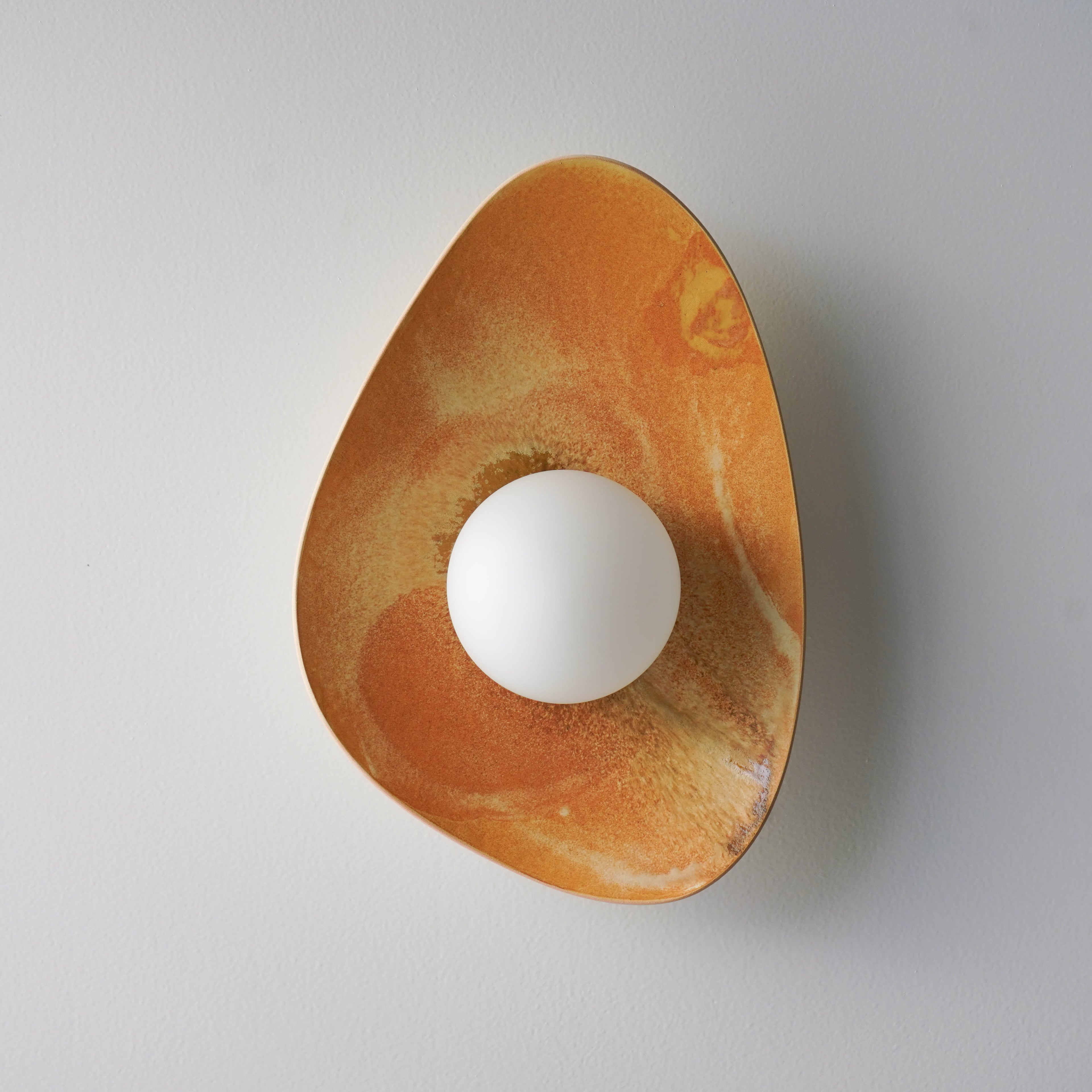 Sunset Coloured Handmade Ceramic Wall Lamp / Sconce