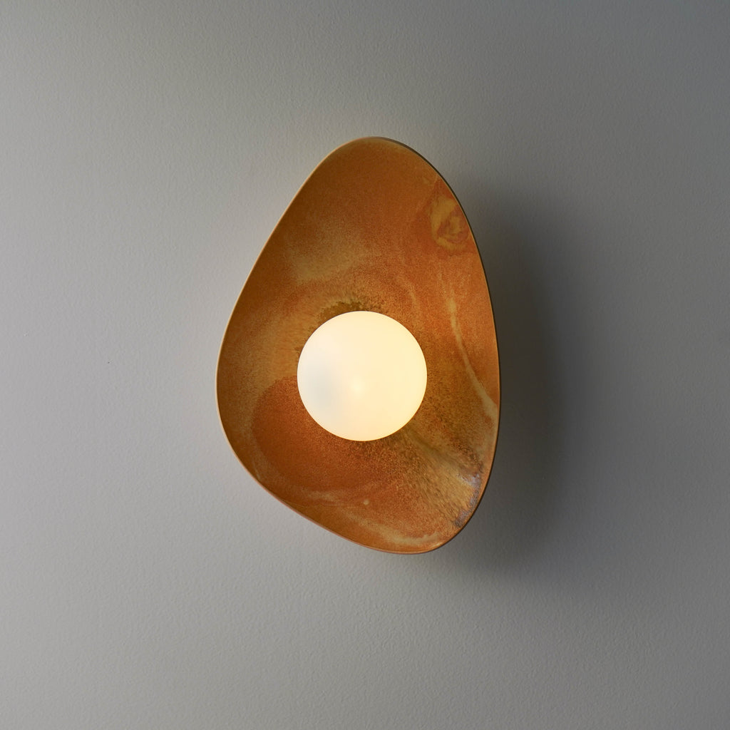 Sunset Coloured Handmade Ceramic Wall Lamp / Sconce