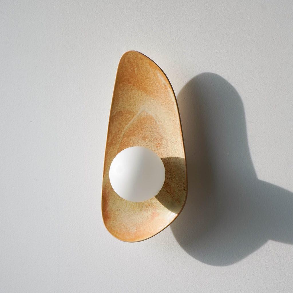 Sunset Coloured Handmade Ceramic Wall Lamp / Sconce