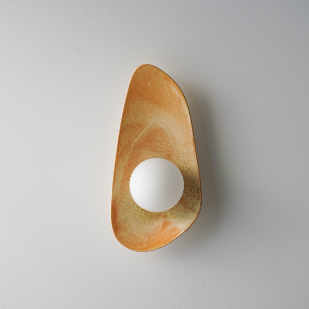 Sunset Coloured Handmade Ceramic Wall Lamp / Sconce
