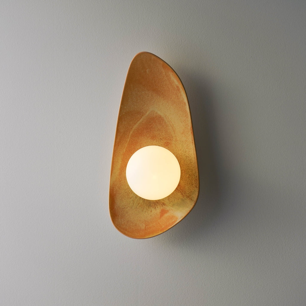 Sunset Coloured Handmade Ceramic Wall Lamp / Sconce