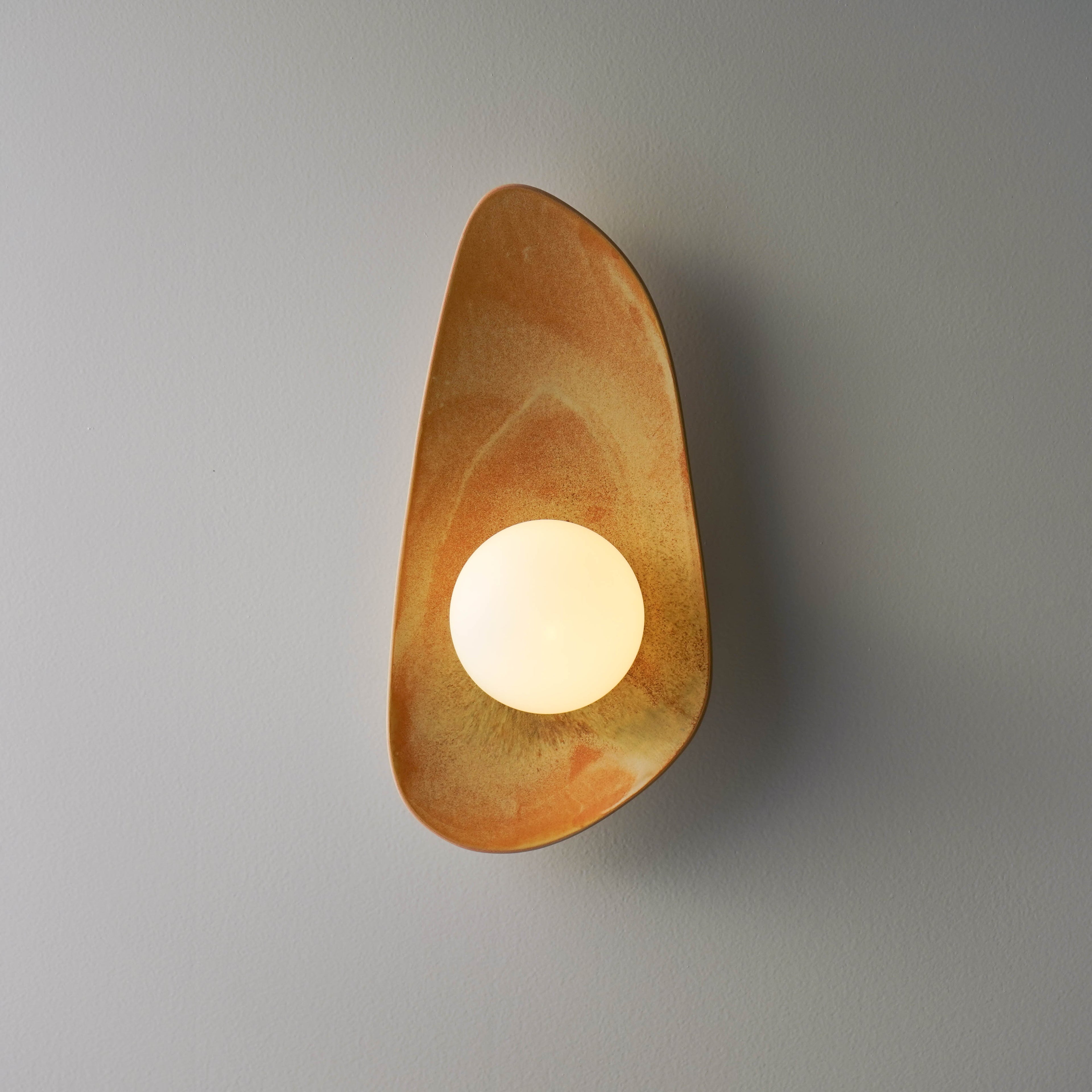 Sunset Coloured Handmade Ceramic Wall Lamp / Sconce